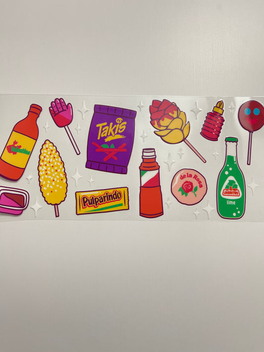 #97 Mexican candy and fruit #2 uvdtf cup wrap