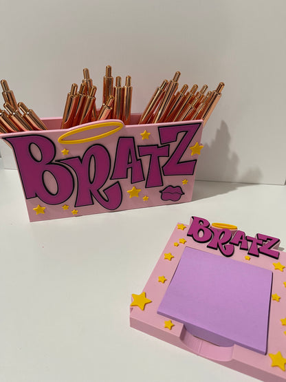 BRATZ PEN HOLDER AND STICKY NOTE HOLDER