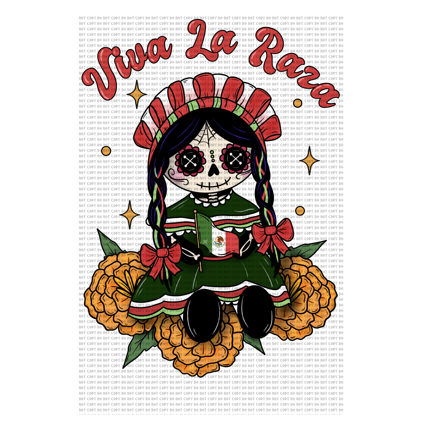 Viva La raza DTF transfer