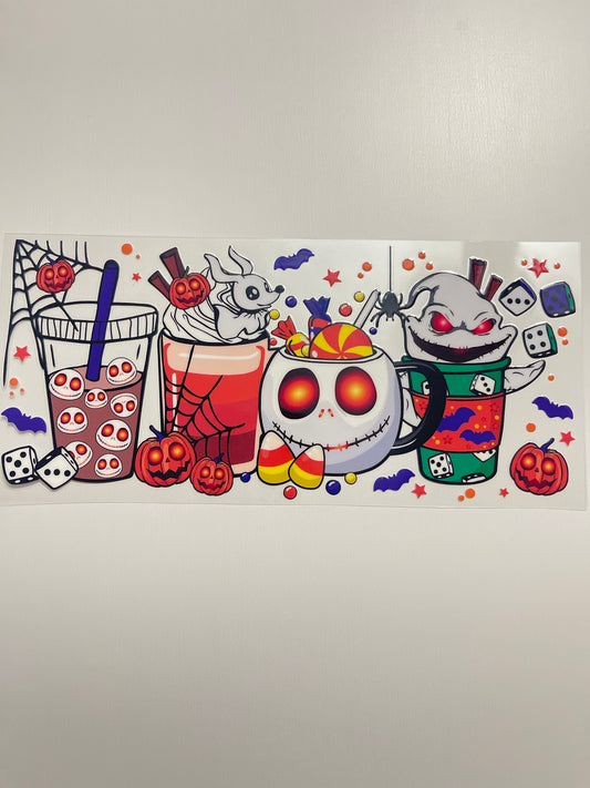 #94 Jack and Oogie boogie coffee uvdtf cup wrap