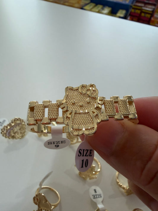 Hk 18k Double ring laminated gold