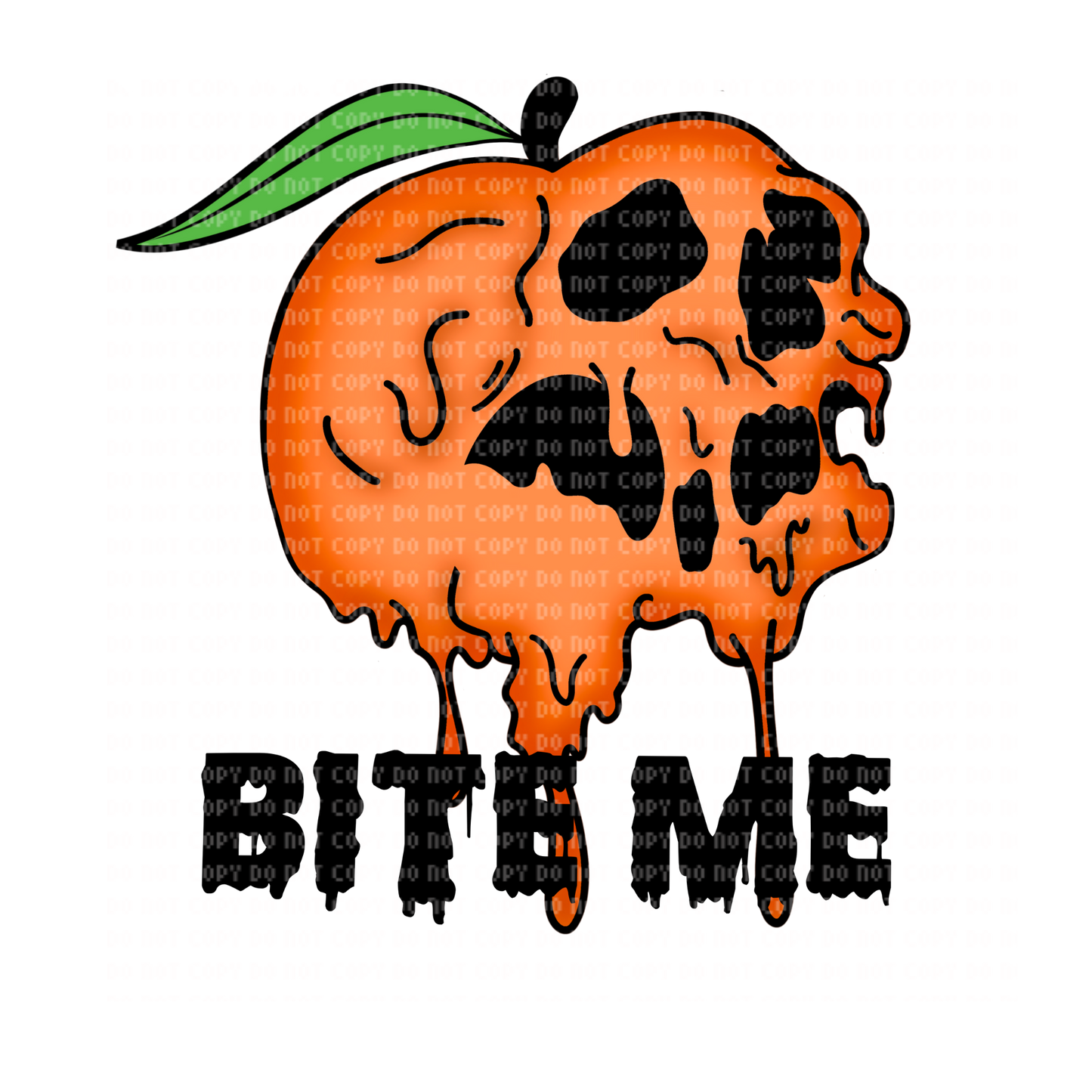 Spooky drippy peach DTF transfer