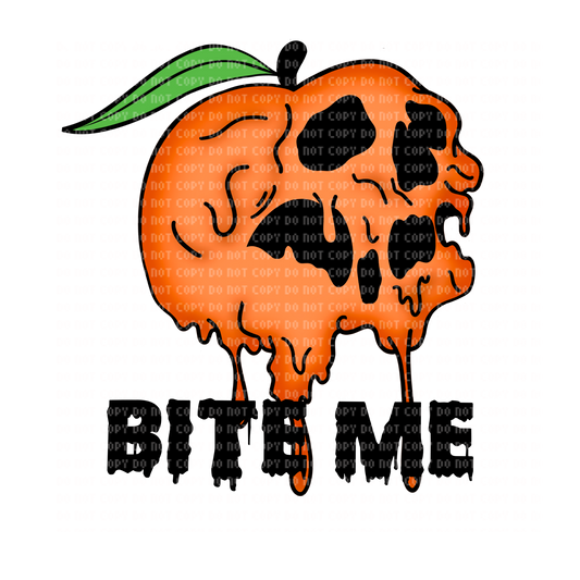Spooky drippy peach DTF transfer