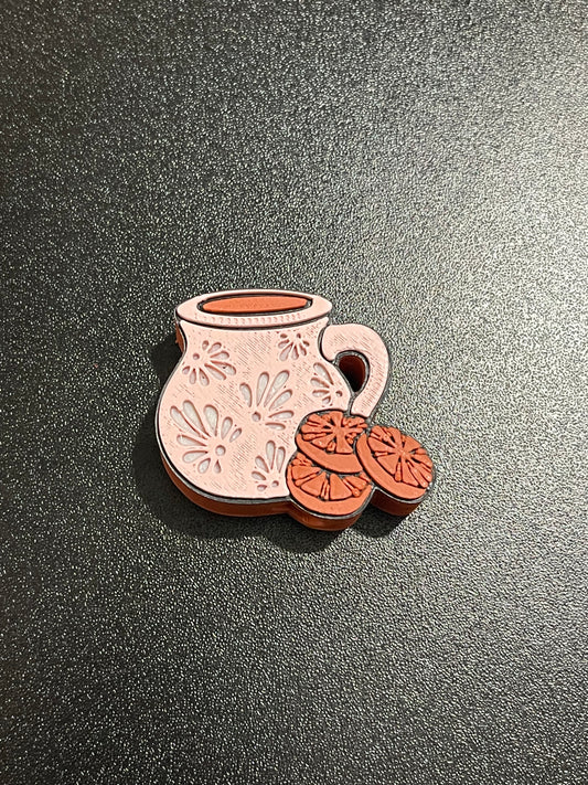 Chocolatito mug straw topper standard size