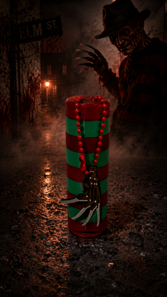 Freddy Kruger lip balm keychain holder w/ charm