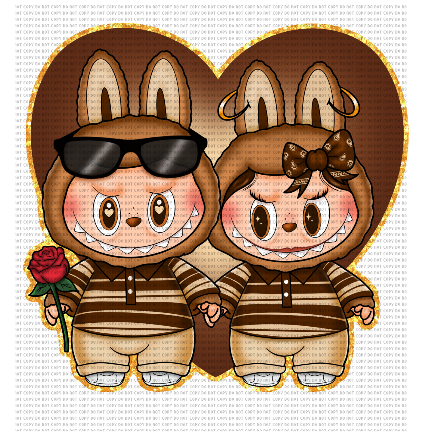 LABUBU CHOLITO COUPLE DTF TRANSFER