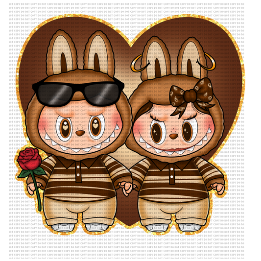LABUBU CHOLITO COUPLE DTF TRANSFER