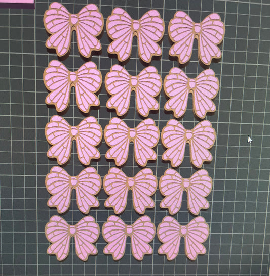 Pink concha bow standard size (8mm) 15 toppers