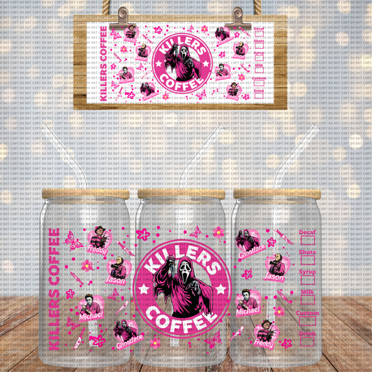 PINK HORROR KILLER COFFEE CUP WRAP