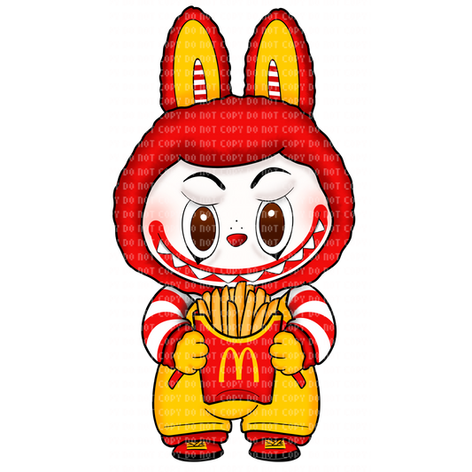 RONALD MCDONALD LABUBU W/ FRIES DTF TRANSFER