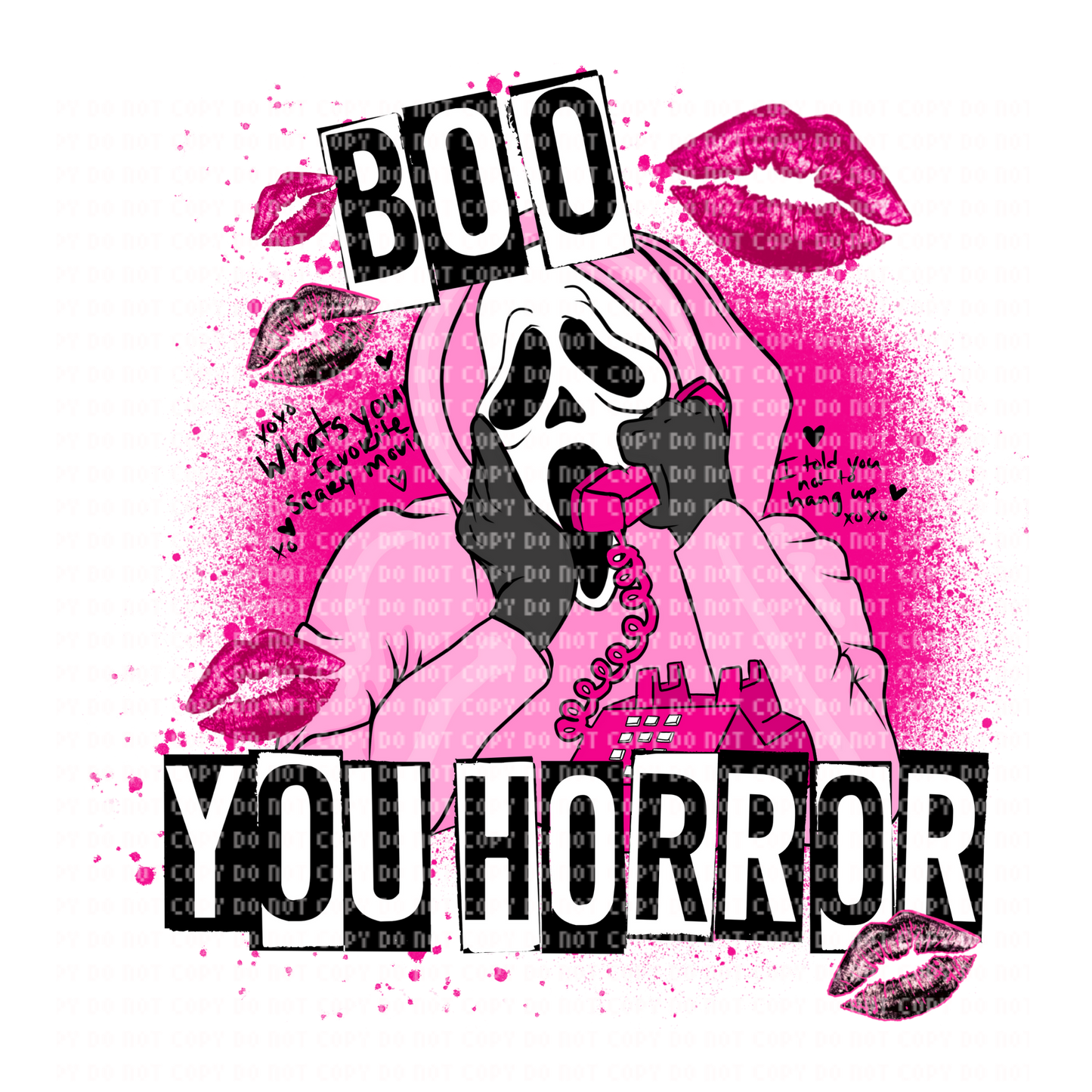 BOO YOU HORROR DTF TRANSFER