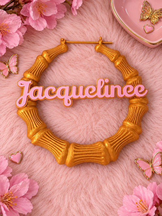 9inch Jumbo bamboo hoop earring wall decor