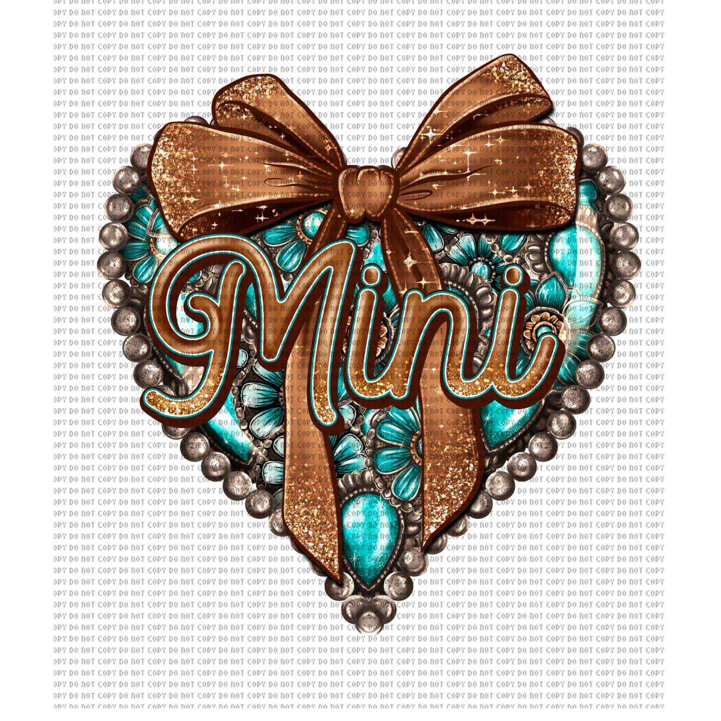 WESTERN MINI HEART DTF TRANSFER
