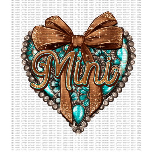 WESTERN MINI HEART DTF TRANSFER