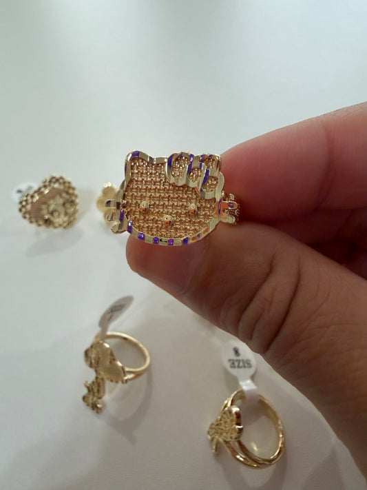 Hk head 18k laminated gold ring
