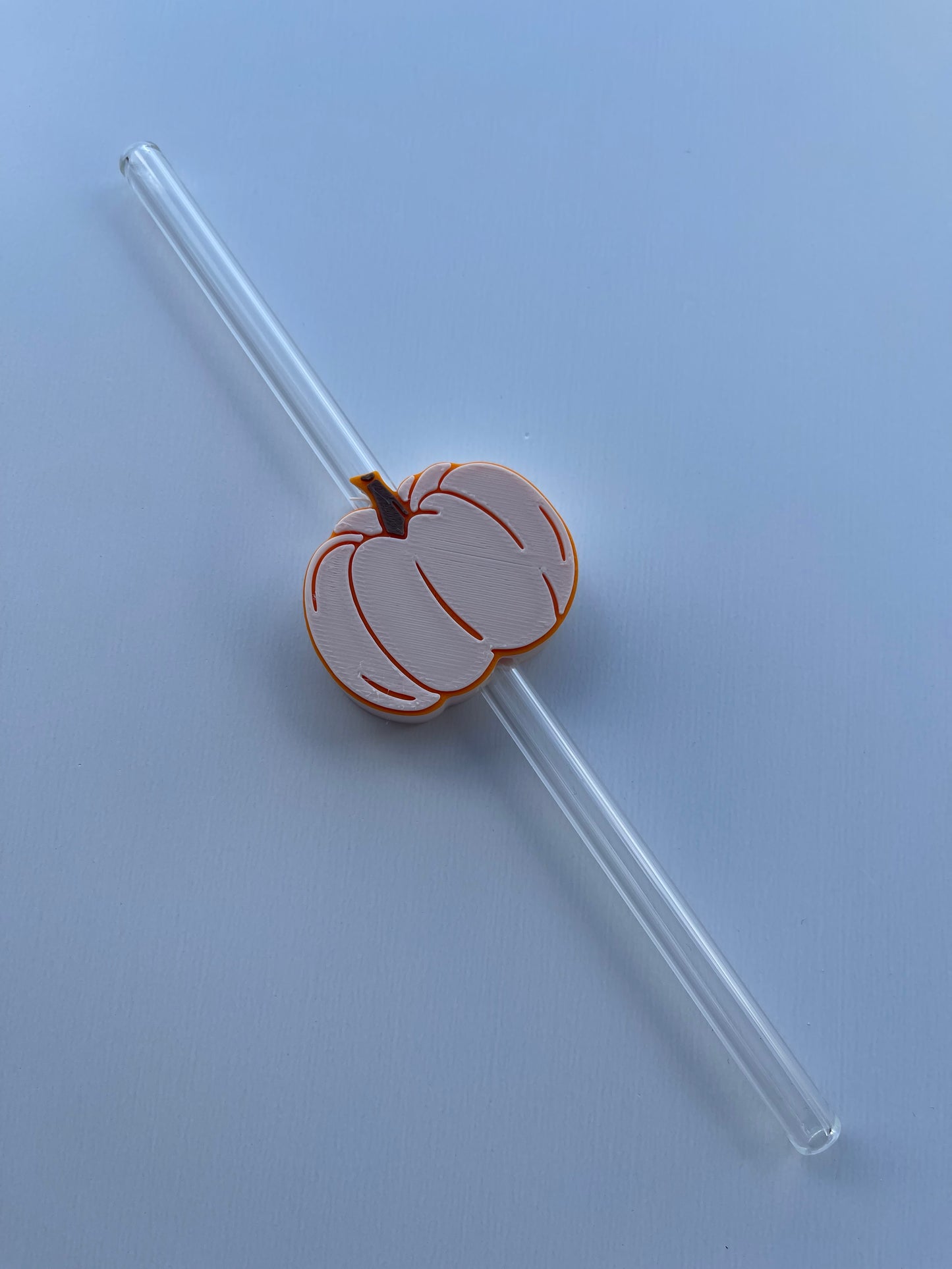 Beige pumpkin straw topper standard size(8mm)