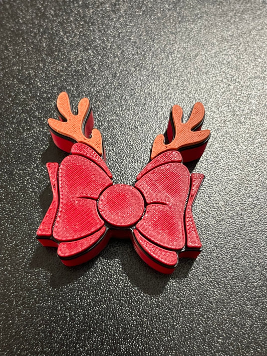 Reindeer bow straw topper (standard size)