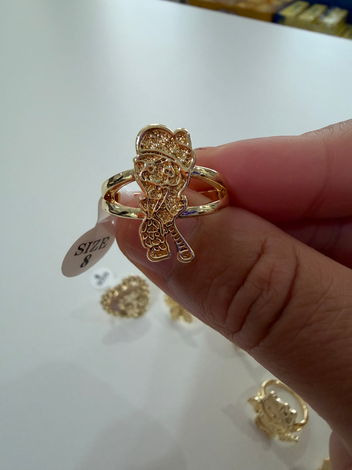 Strawberry shortcake 18k laminated gold ring