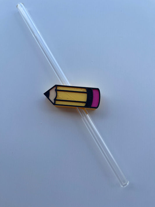 School pencil straw topper standard size (8mm)