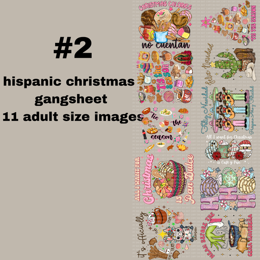 Hispanic #2 11 adult size DTF transfers