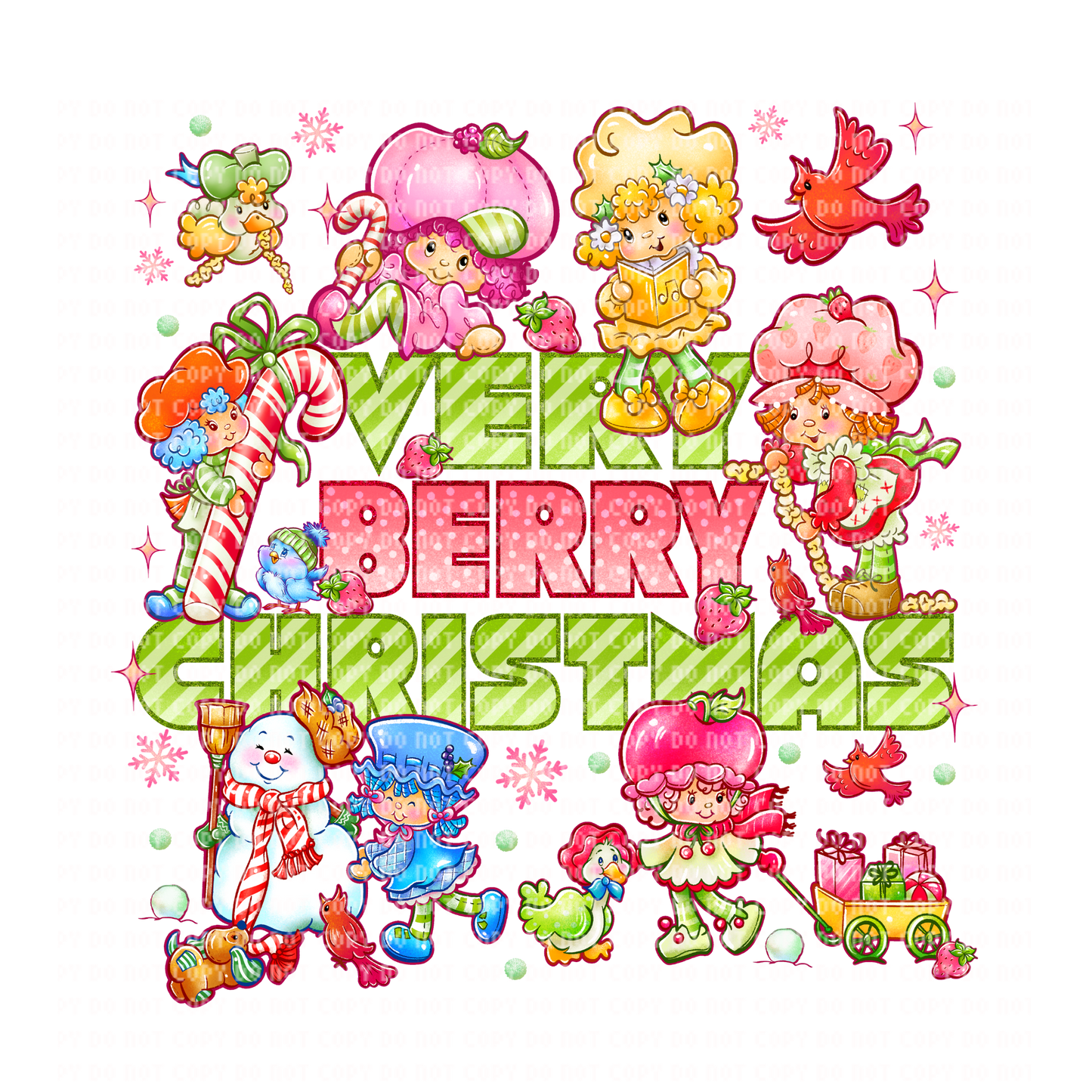 BERRY MERRY CHRISTMAS DTF TRANSFER