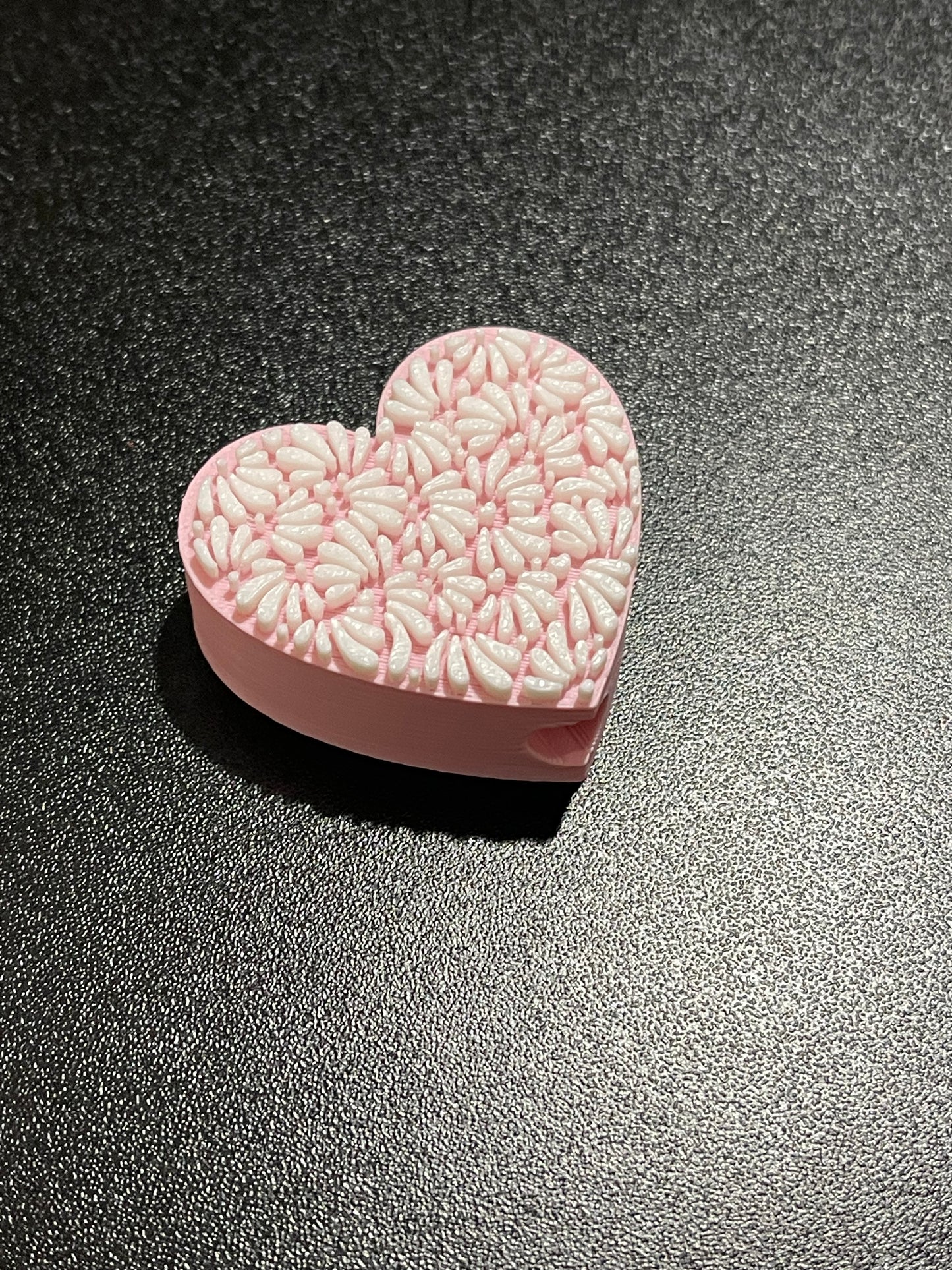 Pastel pink heart Talavera straw topper standard size