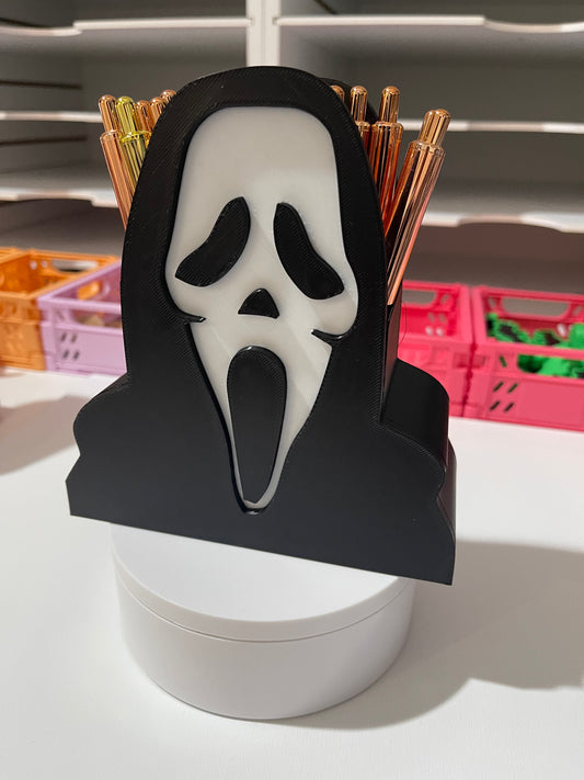 GHOST FACE PEN AND BRUSH HOLDER STL FILE DIGITAL FILE ONLY
