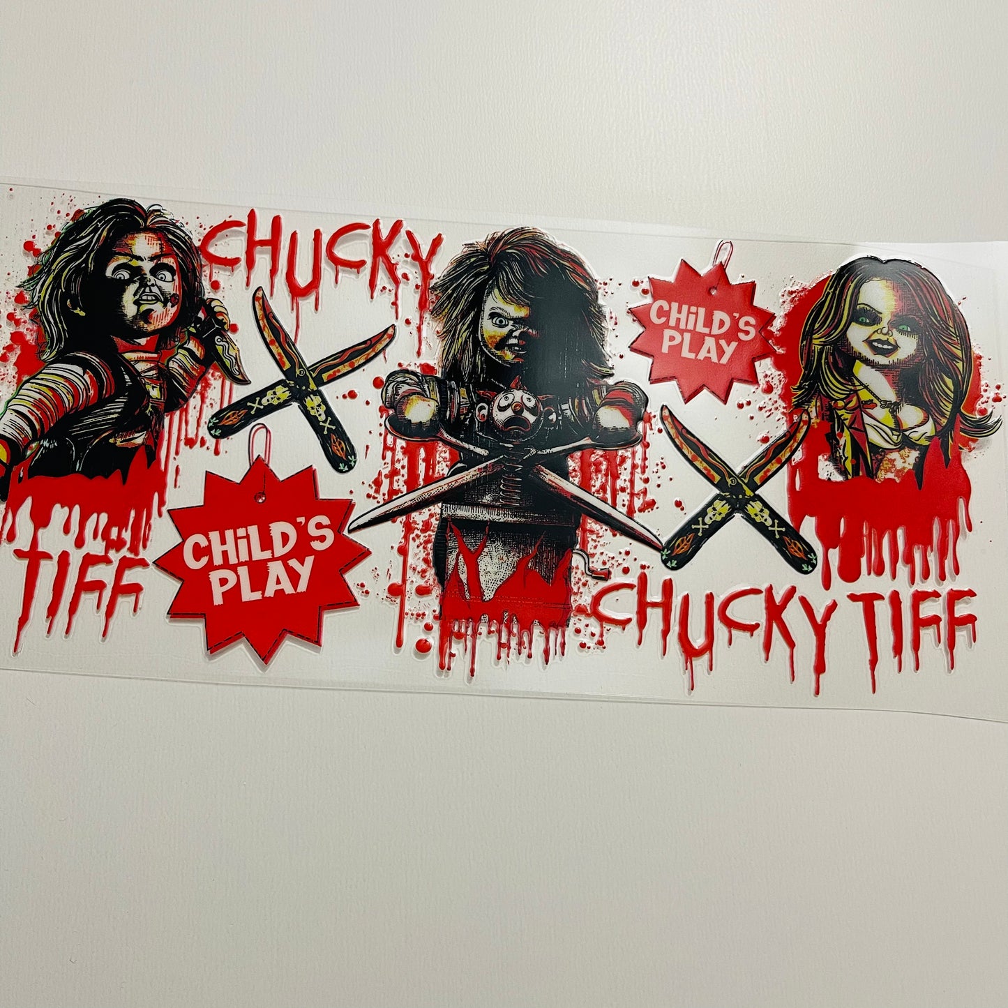 #54 chucky childs play uvdtf cup wrap