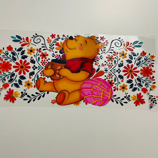 #65 Pooh w/ cafecito y Conchita uvdtf cup wrap