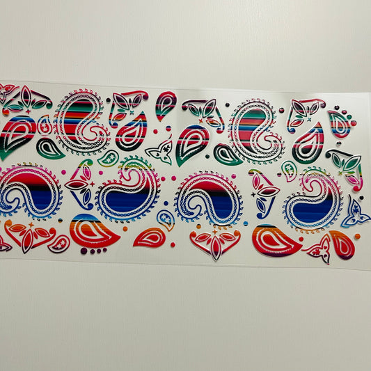 #18 rainbow bandanna uvdtf cup wrap