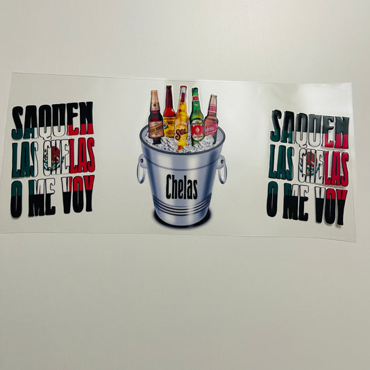 #20 saquen las chelas o me voy uvdtf cup wrap