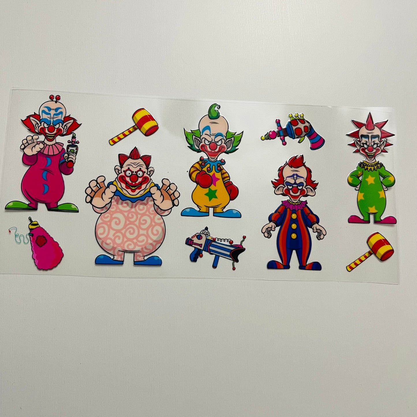 #7 small crazy clowns uvdtf cup wrap
