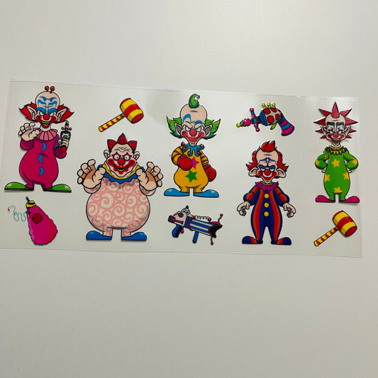 #7 small crazy clowns uvdtf cup wrap