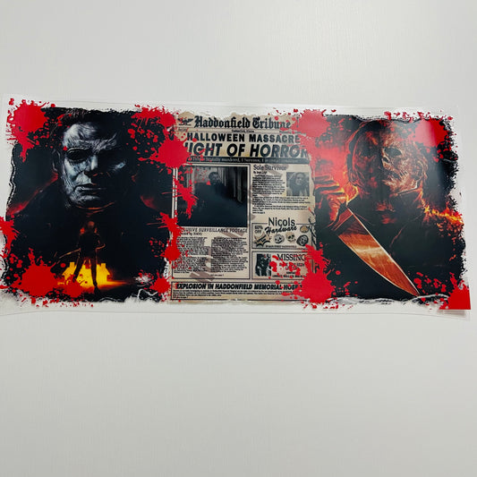 #43 Michael newspaper uvdtf cup wrap