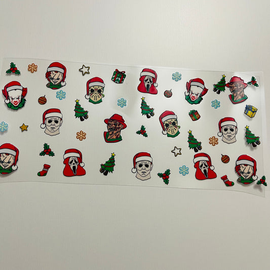 #68 mini horror heads Christmas uvdtf cup wrap