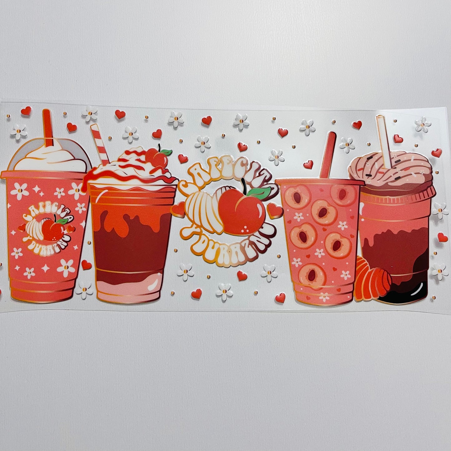 #10 cafecito y chisme durazno uvdtf cup wrap