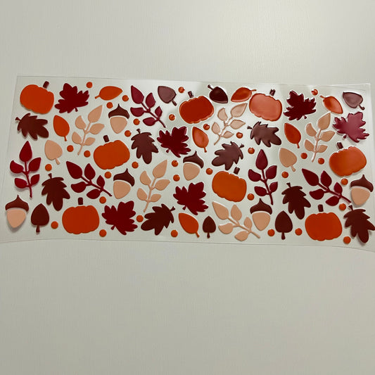 #80 mini leaves, pumpkins uvdtf cup wraps