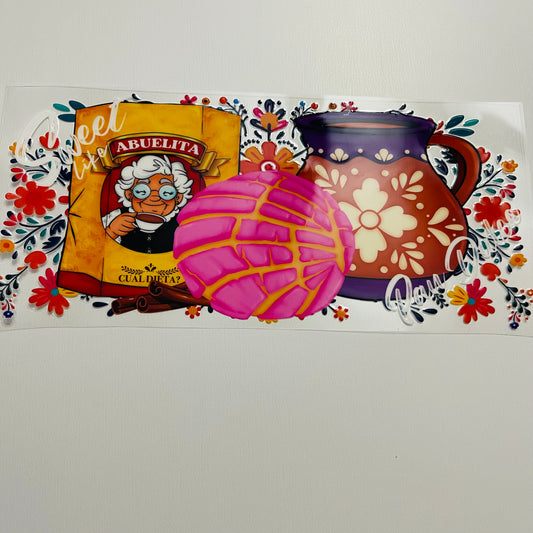#76 chocolate abuelita y concha uvdtf cup wrap