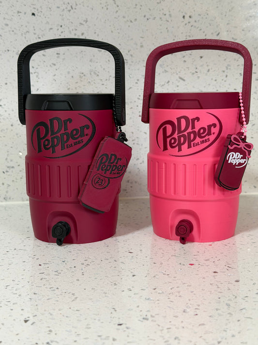 Dr Pepper can cooler W can opener keychain