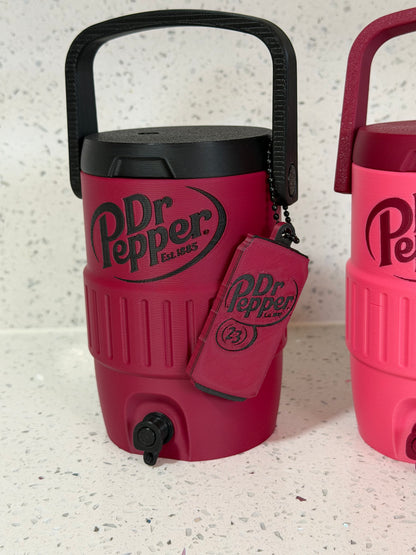 Dr Pepper can cooler W can opener keychain