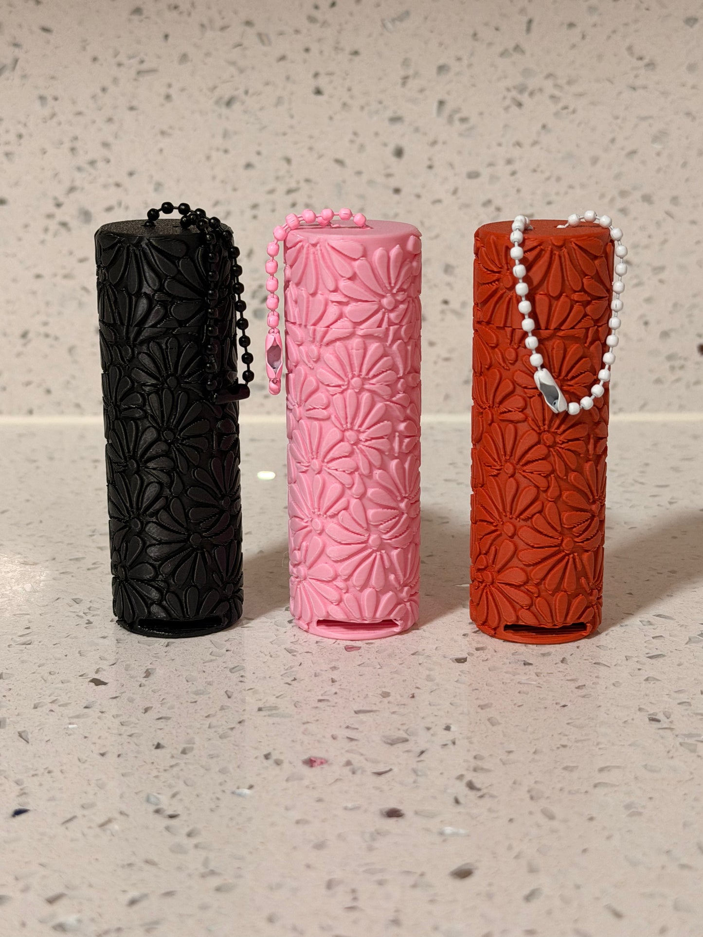 Talavera keychain lip balm case w/ can opener
