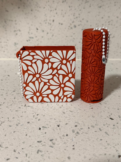 Set Talavera keychain handsanatizer & lip balm w/can opener case