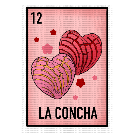LOTERIA CARD LA CONCHA VALENTINE DTF TRANSFER