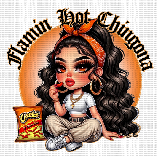 CHICANA TAKIS OR HOT CHEETO DTF TRANSFER 11"
