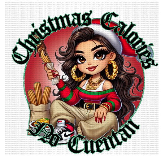 GIRL CHRISTMAS CALORIES NO CUENTAN DTF TRANSFER