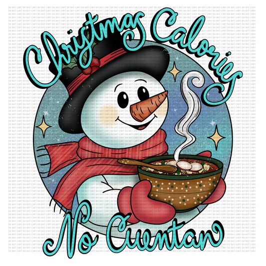 CHRISTMAS CALORIES NO CUNETAN DTF TRANSFER