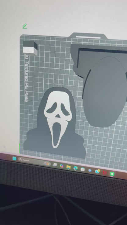 GHOST FACE PEN AND BRUSH HOLDER STL FILE DIGITAL FILE ONLY